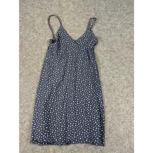 Brandy Melville Floral Mini Dress Women XXS Navy Spaghetti Strap Summer Sundress